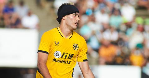 Raul Jimenez of Wolves laments during the football friendly match played
