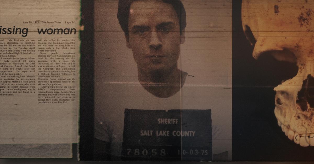 Tedd Bundy mug shot from 'Conversations With a Killer: The Ted Bundy Tapes'