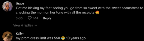 Disputes Prom Dress Charges but Posts Pics