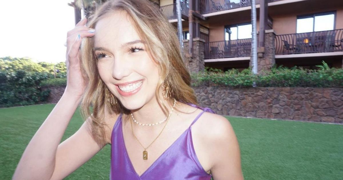 'American Idol' contestant Paige Anne at the Disney Aulani Resort wearing a purple top and smiling.