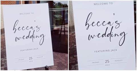 wedding sign becca's wedding feat. jack