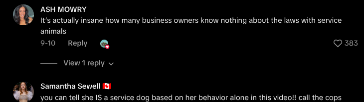 service dog barred entry