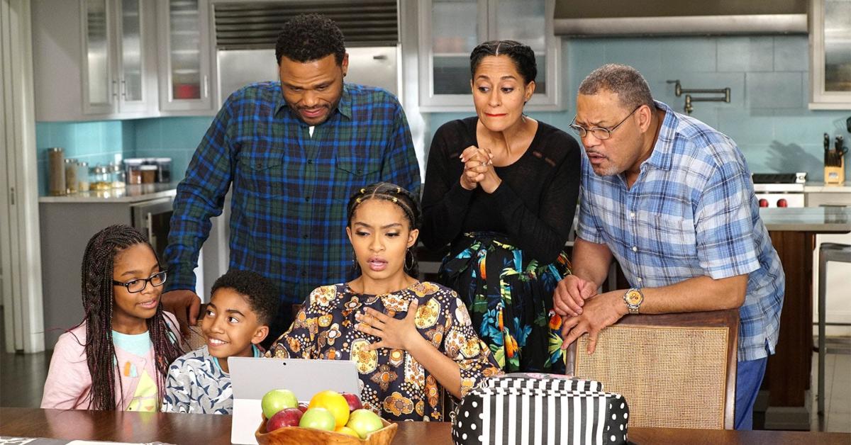 THE CAST OF BLACK-ISH MARSAI MARTIN, MILES BROWN, YARA SHAHIDI, JENIFER LEWIS, LAURENCE FISHBURNE, ANTHONY ANDERSON, TRACEE ELLIS ROSS, MARCUS SCRIBNER