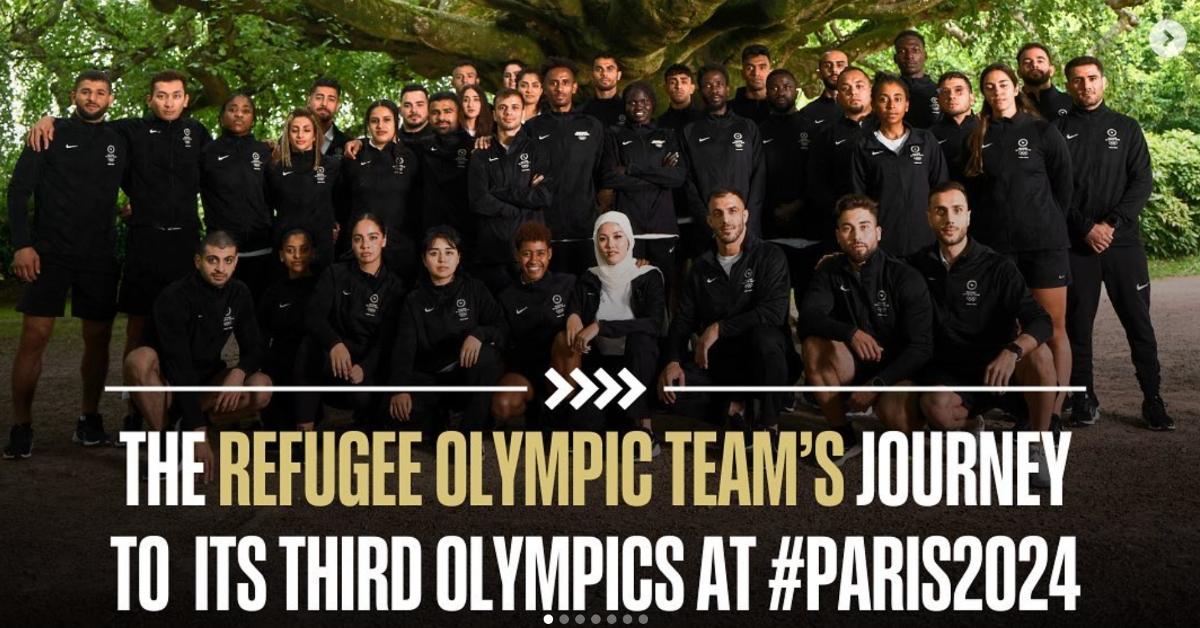 2024 Paris Summer Olympics Refugee Team group photo