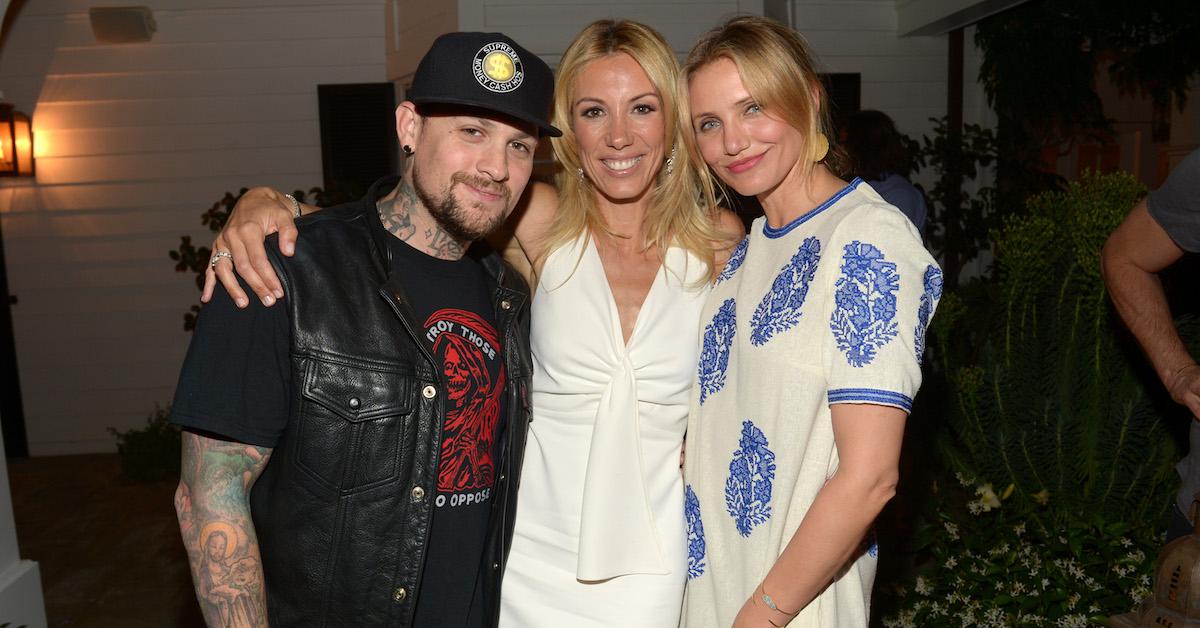 Benji Madden, author Vicky Vlachonis, and Cameron Diaz at the launch of 'The Body Doesn't Lie' on May 15, 2014