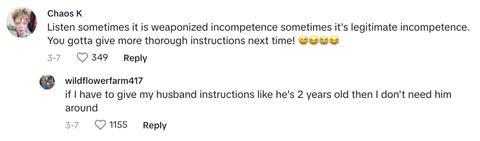 Give husband banana peel instructions - TikTok comments