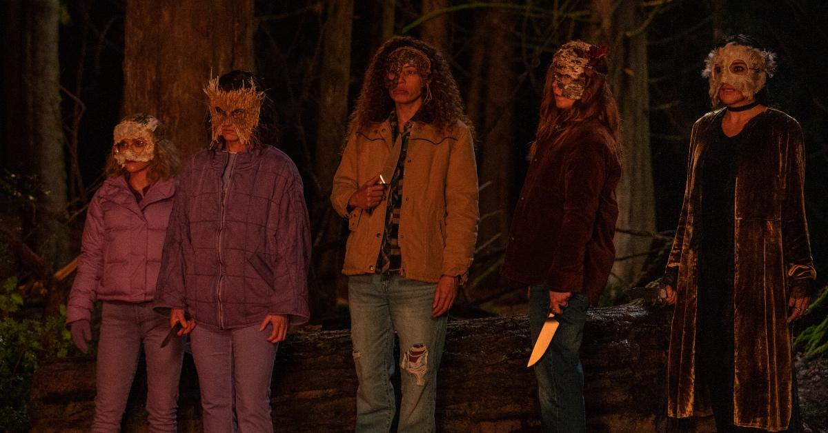 The adults perform a hunt in Episode 9 of 'Yellowjackets' Season 2.