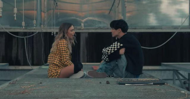 Chase Hudson and Sydney Sweeney in 'Downfalls High'