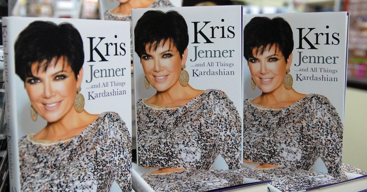 Copies of Kris Jenner's memoir on a table