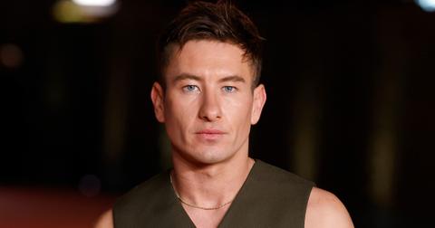 Barry Keoghan in green outfit at 2023 Academy Museum Gala at Academy Museum of Motion Pictures on Dec. 3, 2023