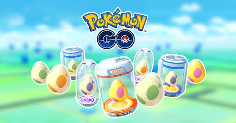 Eggs of various colors in different incubators in 'Pokémon GO"