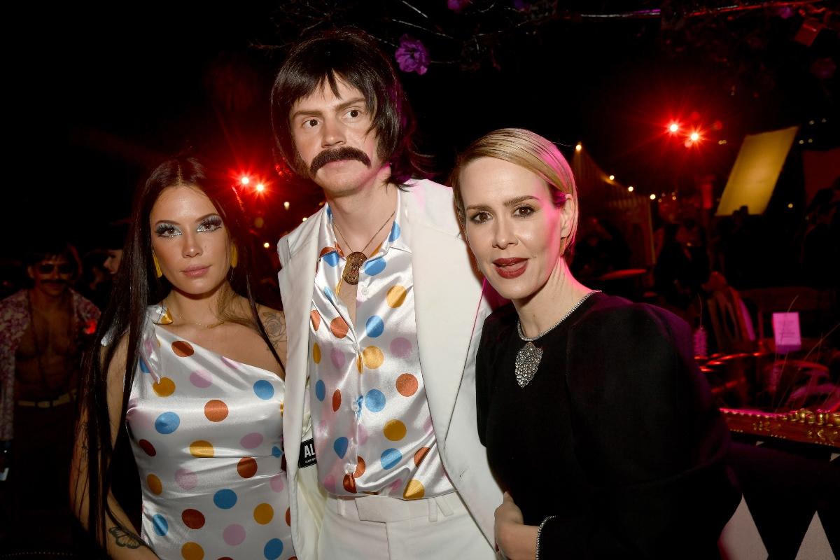 Halsey, Evan Peters, and Sarah Paulson at American Horror 100th Episode Celebration