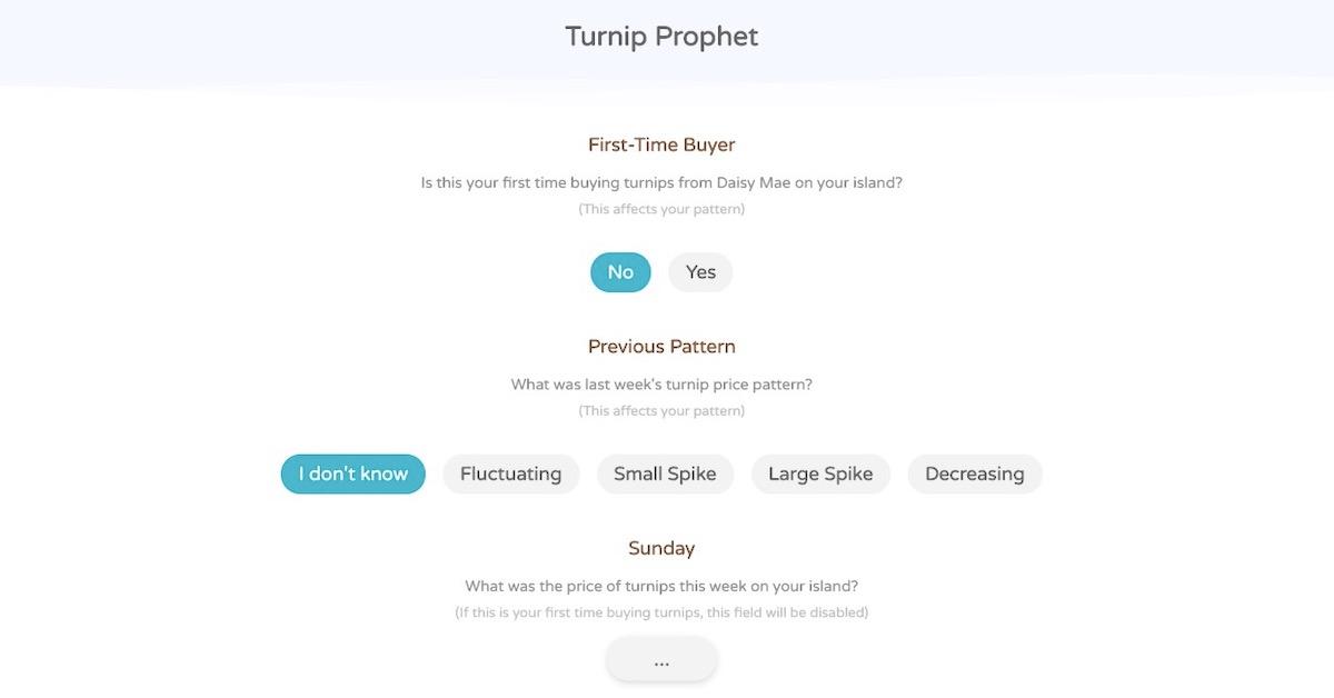 �Animal Crossing� Turnip Price Calculator, Prediction Apps