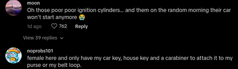 TikTok compares women's keys to the guys' keys