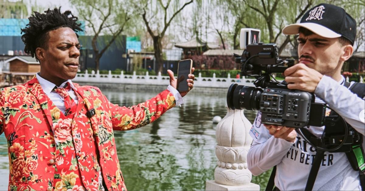 IShowSpeed and Slipz make a video for social media.