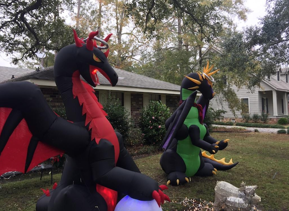 blow up christmas dragons