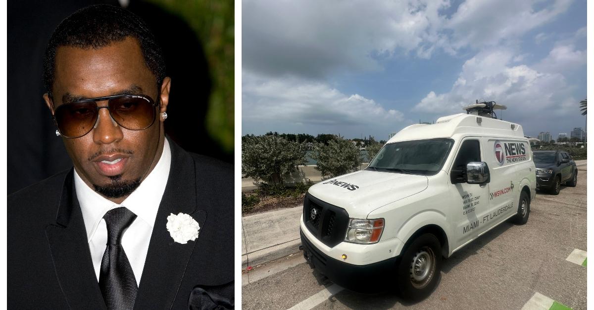 (L-R): Sean "Diddy" Combs; New van outside of Diddy's house in Florida