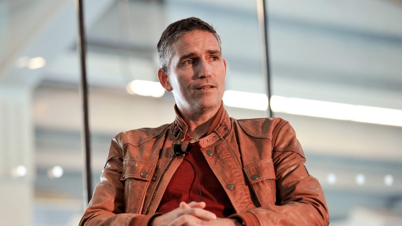 Jim Caviezel speaks on stage during Beyond Sport United - Workshops & Panels at Yankee Stadium on June 11, 2014