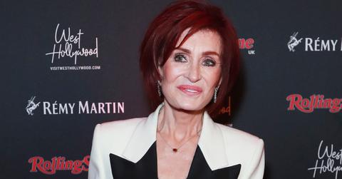 Sharon Osbourne with Ozzie Osbourne's The Icon Award poses backstage during the inaugural Rolling Stone UK Awards at The Roundhouse on November 23, 2023 in London