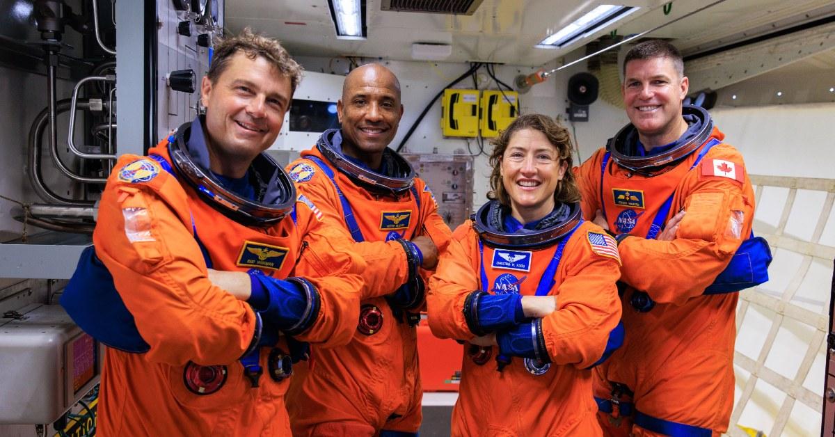 Astronauts preparing for the Artemis II mission.