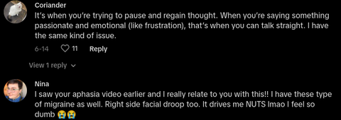 woman aphasia during migraine