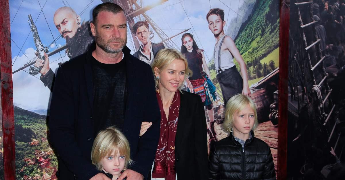 Liev Schreiber and Naomi Watts and their kids