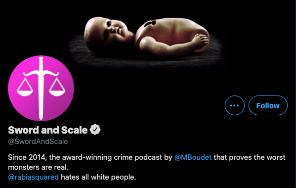 The Podcast Thread Sword-and-scale-twitter-bio-1617218424683