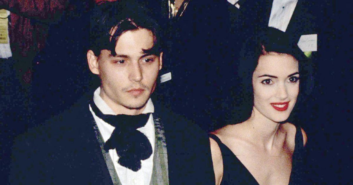 Johnny Depp and Winona Ryder at the Golden Globes in 1991.