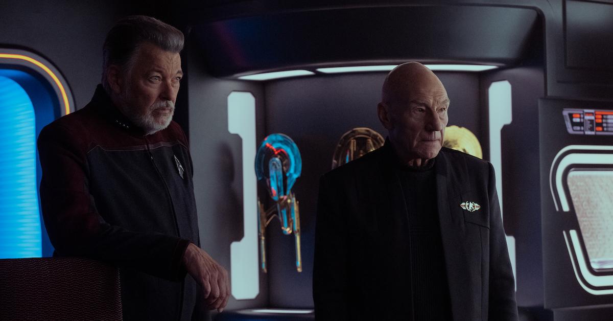 Patrick Stewart as Picard and Jonathan Frakes as Riker Episode 302, Star Trek: Picard