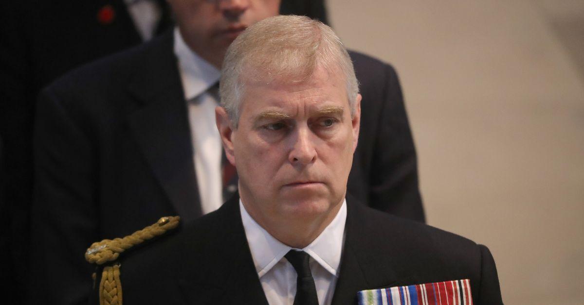 Prince Andrew attends a commemoration service at Manchester Cathedral on July 1, 2016