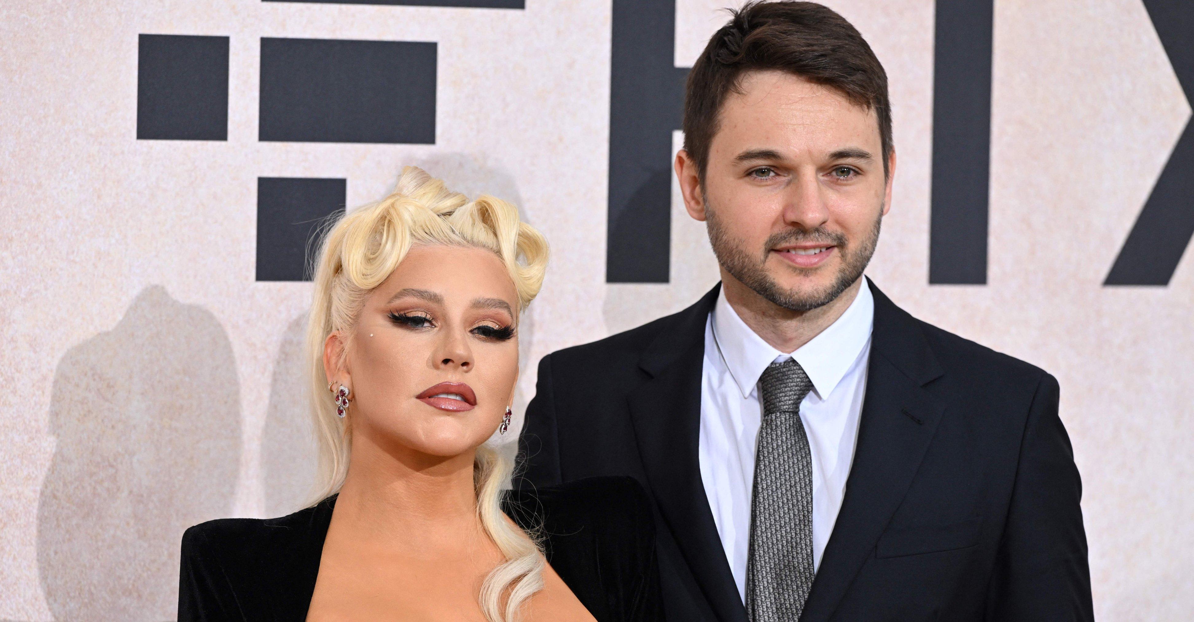 Christina Aguilera and Matthew Rutler at the amfAR Cinema Against AIDS Cannes Gala on May 26, 2022