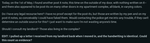 Tenant Puzzled by Post-it Notes in Home, Tests Carbon Monoxide