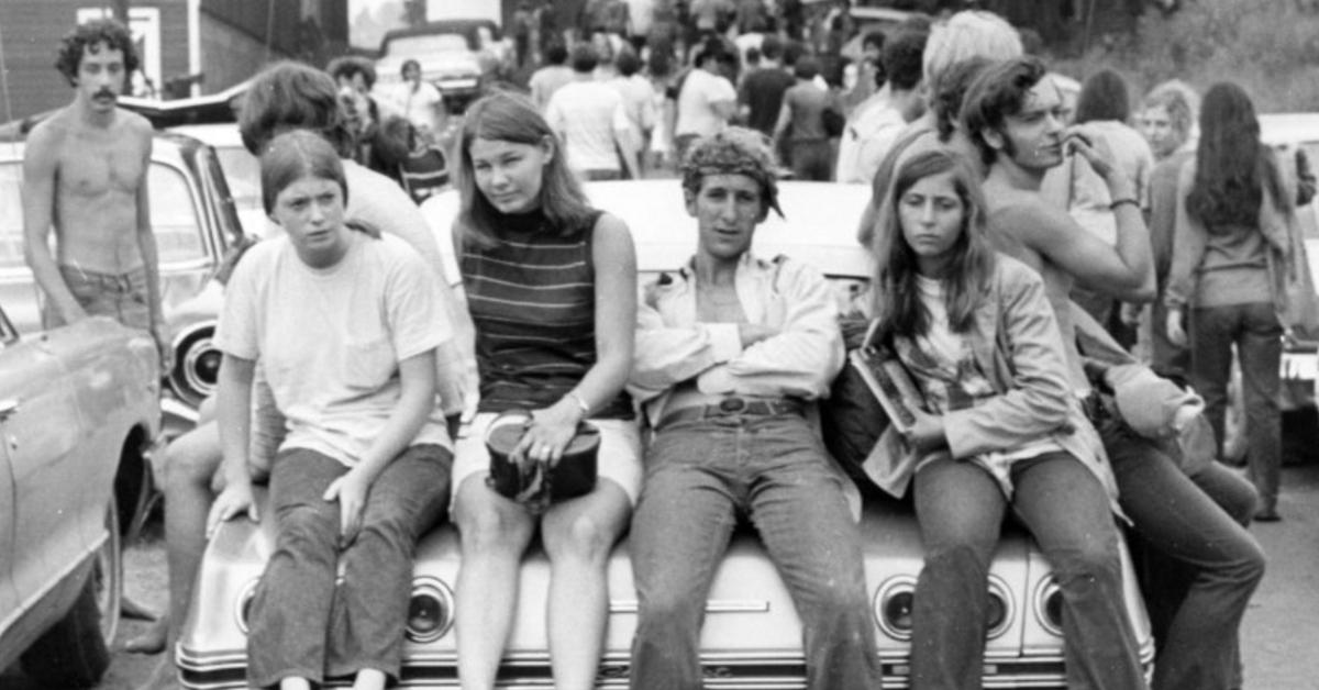 Kids at Woodstock in 1969