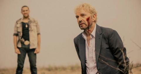 Billy Bob Thornton with a cut on his face in 'Landman.'