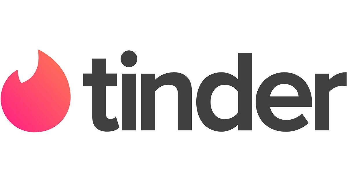 Tinder logo on a white backdrop. 