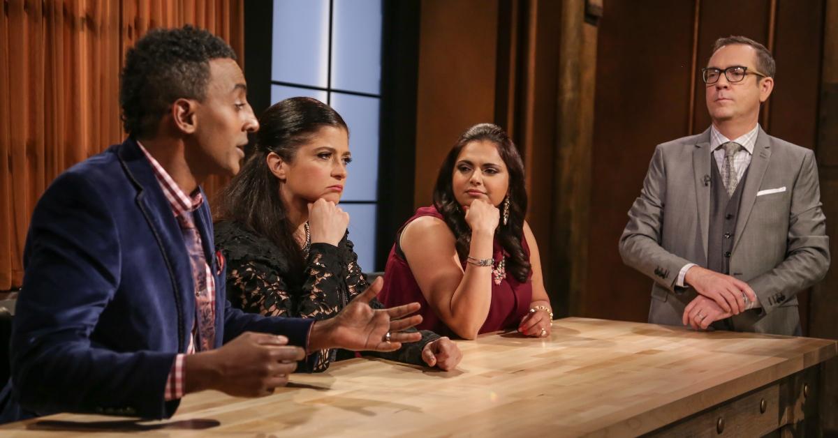 Marcus Samuelson, Alex Guarneschelli, Maneet Chauhan, and Ted Allen on 'Chopped'