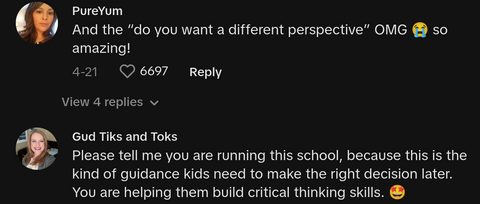 TikTok Teacher Records Dress-Code Convo Between Her and Student