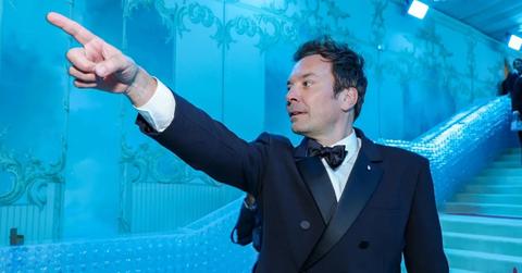 Jimmy Fallon leaving The 2023 Meta Gala on May 1, 2023