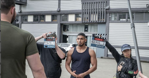 Sean Sagar on a production set