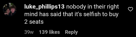 plus size passenger demands free seats