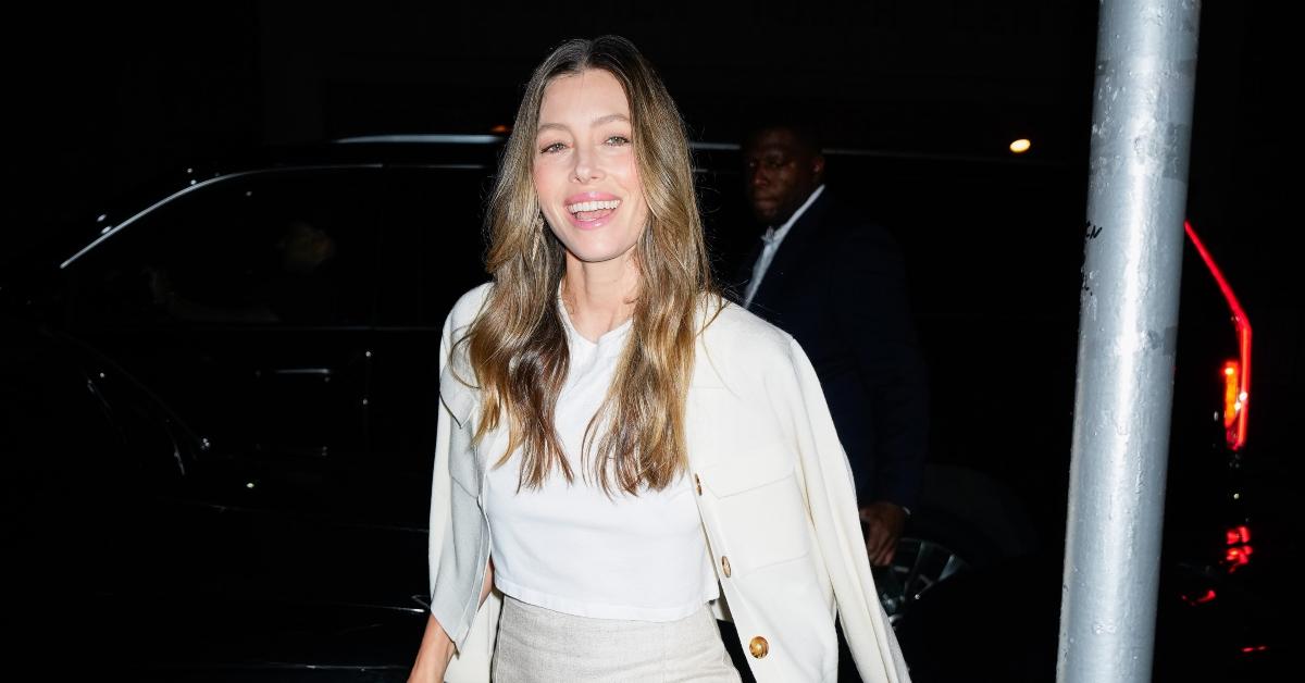  Jessica Biel is seen on Aug. 26, 2023, in New York City.