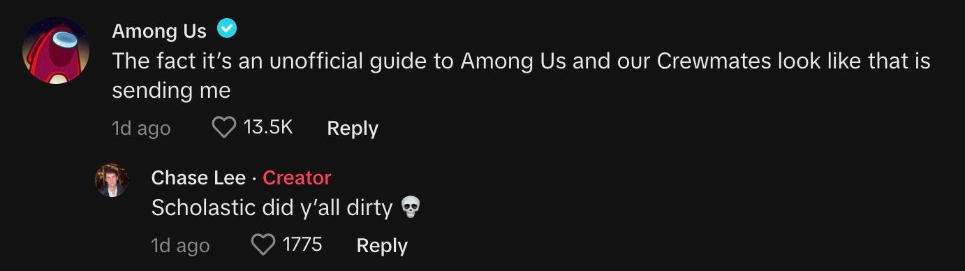 'Among Us' comment on video