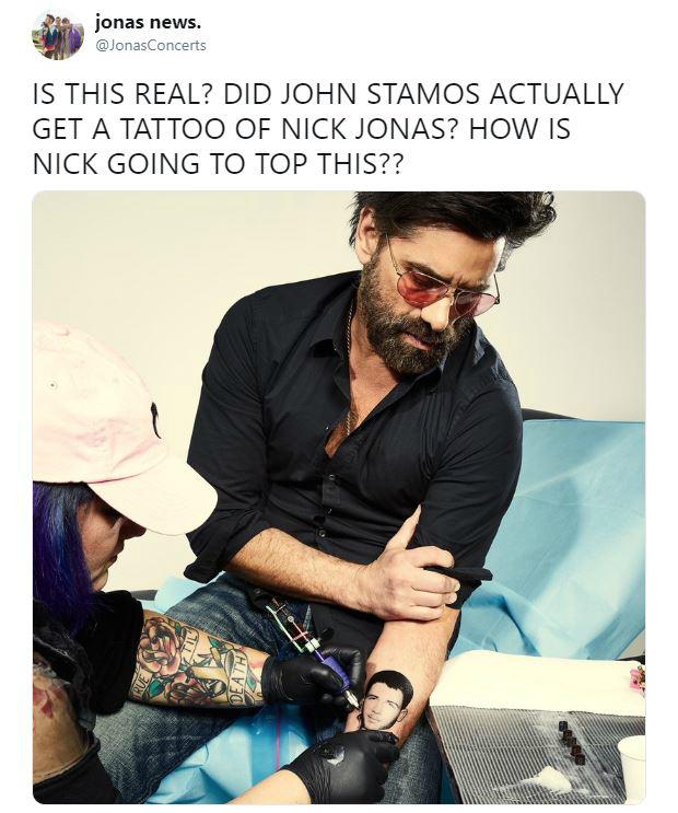 nick jonas john stamos shirt