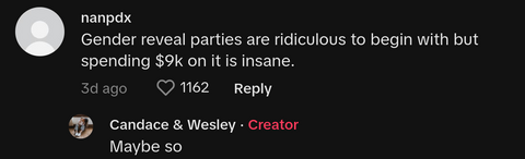 gender reveal ruined mom