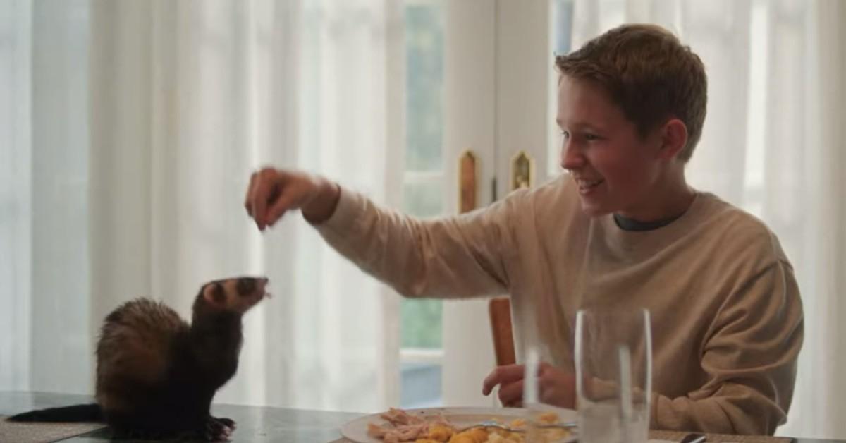 Carter (Luke David Blumm) and his ferret.