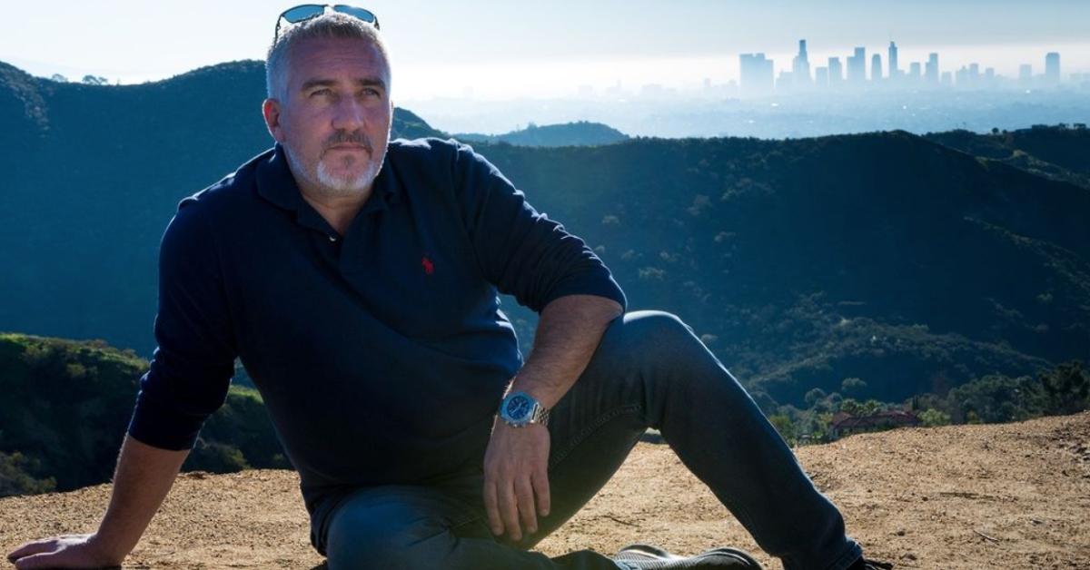 Paul Hollywood sitting in the hills near Los Angeles