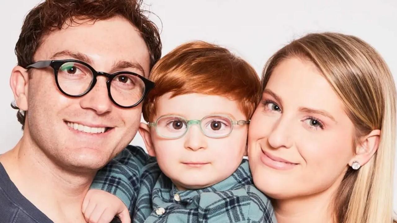 Meghan Trainor with her husband, Daryl, and oldest son, Riley.