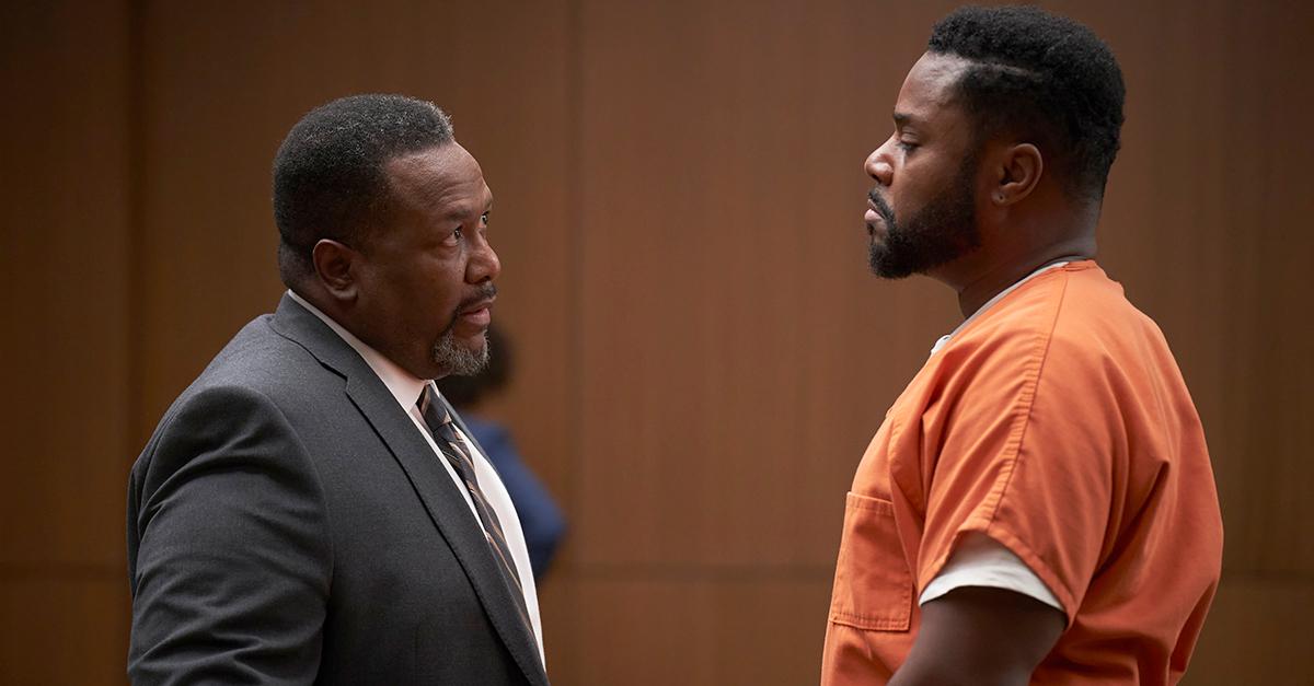 (l-r) Wendell Pierce and Malcolm-Jamal Warner in Episode 4 of 'Accused'