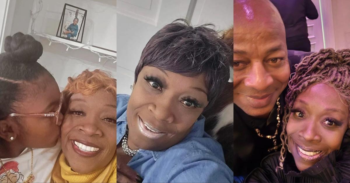 Three side-by-side photos of Wanda Smith from her Instagram with family