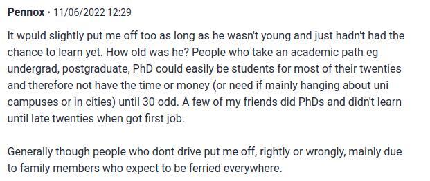 woman cancels date doesnt drive